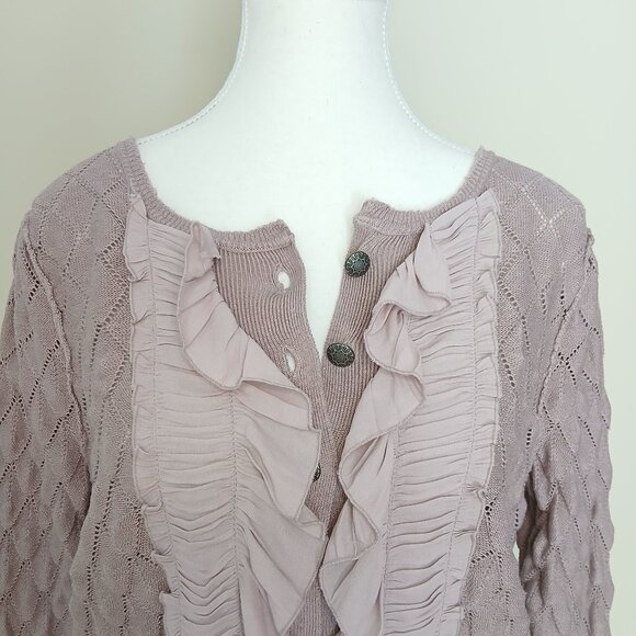 Free People Ruffled Cardigan Size Small - Picture 7 of 9